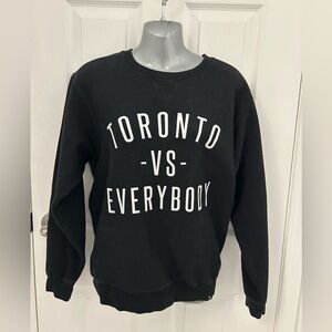 Peace Collective Toronto Vs. Everybody Black Sweatshirt, Sz S